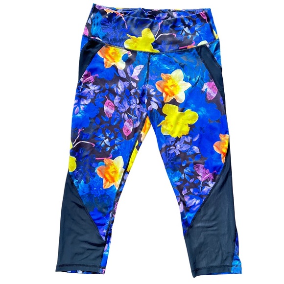 Reflex capri leggings multicolor‎ with side mesh size M - Picture 1 of 17